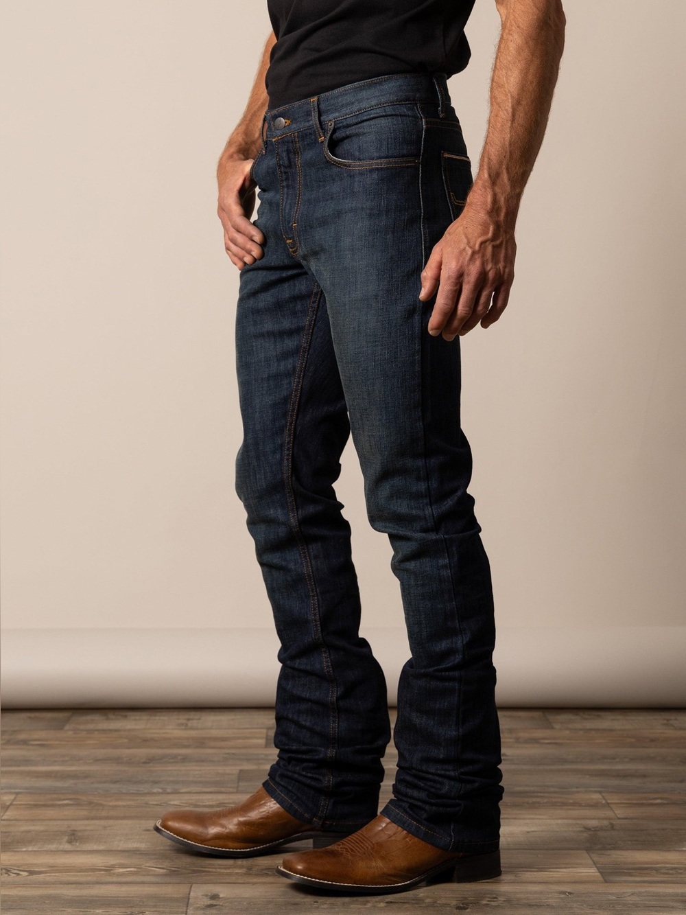 Kimes Ranch Roger Jeans Mens 29 Dark Denim Blue Western Rodeo Cowboy Workwear